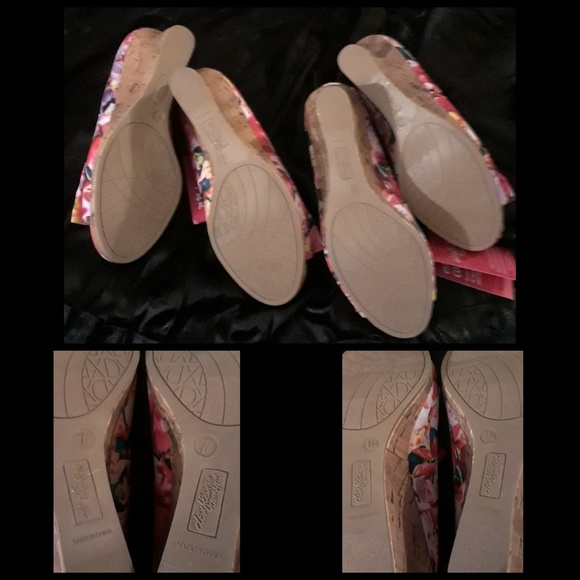 LAST PAIR!! FLORAL WEDGES w/Bow 🌹🏵💮🌸 - Picture 5 of 6